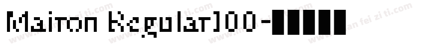 Mairon Regular100字体转换
